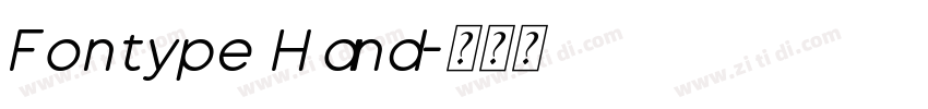 Fontype Hand字体转换 Fontype Hand字体转换